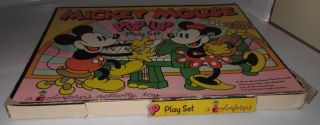 Vintage Mickey Mouse Pop - Up Play Set Colorforms Activity Toy 4100 Walt Disney