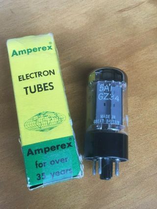 Nos / Nib 1966 Mullard / Amperex Bugle Boy 5ar4 / Gz34 Rectifier Tube - $1nr