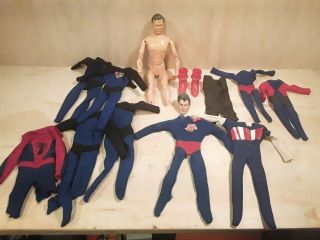 Vintage Ideal Captain Action 1966 & Action Boy 1967 Accessories Outfits Sgt Fury