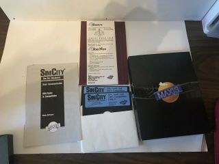 Sim City - Pc Game.  Ibm Tandy 5.  25 " Floppy And 3.  5” Disks Maxis 1989 Broderbund