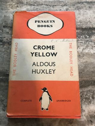 Vintage Penguin Books The Bodley Head Crome Yellow Aldous Huxley