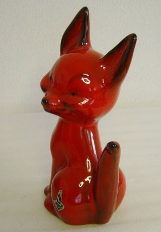 Cute Vtg 60s/70s Red Cortendorf Ceramic Fox Figurine