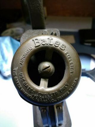 Vintage Bates Automatic Eyeleter Eyelet Eyeletter Hand Press Tool Grommet 4