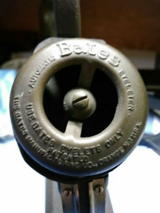 Vintage Bates Automatic Eyeleter Eyelet Eyeletter Hand Press Tool Grommet 5