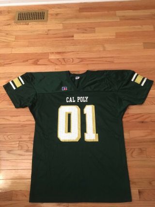 Cal Poly Slo Mustangs Ncaa Vintage Russell Athletic Football Jersey Men 