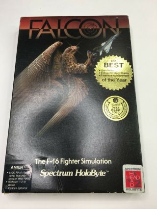 Falcon - 3.  5 " Floppy Disc - Spectrum Holobyte - Commodore Amiga 512k -