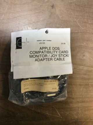 Apple Dos Compatibility Card Monitor/joystick/adapter Cable