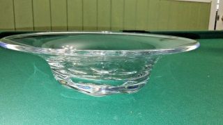 Vintage Signed Edward Hald Orrefors Crystal Flared Bowl 1598/131 Sweden