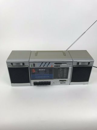 Vintage Sony Cfs - 3000 Transound Am Fm Stereo Radio Cassette Recorder Boombox