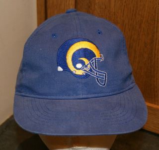 Vintage La Los Angeles Rams Classic Helmet Logo Hat Cap Snapback American Needle