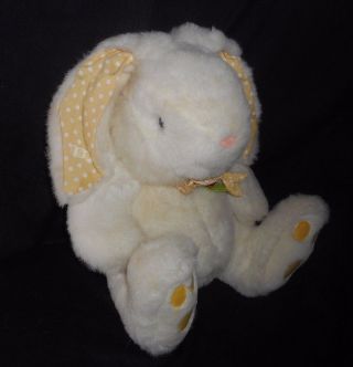 14 " Vintage 1991 Dan Dee White & Yellow Bunny Rabbit Stuffed Animal Plush Toy