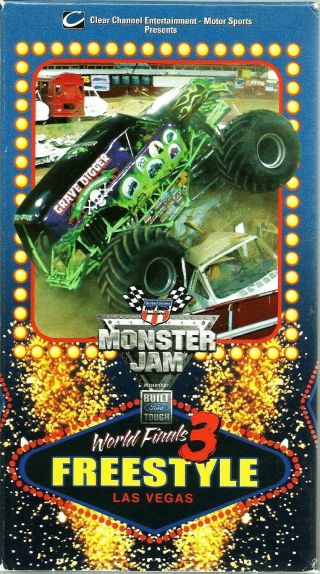 Monster Jam World Finals 3 Freestyle Las Vegas Vhs 2002 Grave Digger Ford Vtg