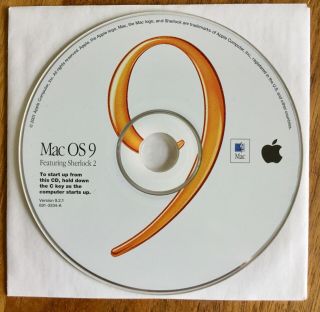 Mac Os 9 Software Install Cd With Sherlock 2,  691 - 3334 - A,  Ver 9.  2.  1