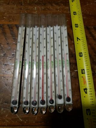 Vintage Beverage Thermometers The Ohio Thermometer Co.  Set Of 7