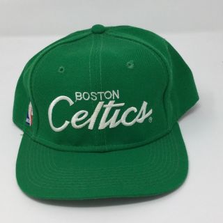 Vintage Boston Celtics Nba Sports Specialties Scripts Green Snapback Hat