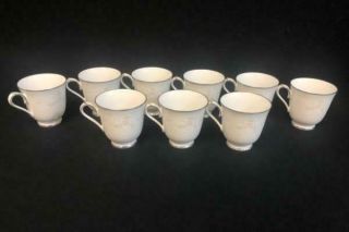 Set of 9 Vintage Noritake Tea Cups and Saucers Temptation Series 3