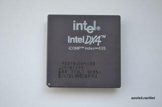 Intel A80486dx4 - 100 Sk051 Socket 3 Processor 100mhz 3v 486 Cpu