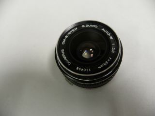 Vtg Olympus OM - System Zuiko Auto - W 35mm F/2.  8 1:2.  8 Camera Lens & Case (A25) 3