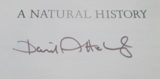 SIGNED DAVID ATTENBOROUGH LIFE ON EARTH 1ST ED w/AUTOGRAPH NATURAL HISTORY FIRST 4
