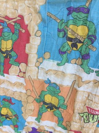 Teenage Mutant Ninja Turtles comforter blanket 69x84 inches vintage 2