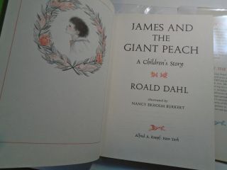 James and the Giant Peach,  Roald Dahl,  Nancy Burkert,  DJ,  1st Edition 2nd State 6