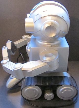 Vintage Toy Robot 1980s? Rubber Tracks & Moving Arms 15 