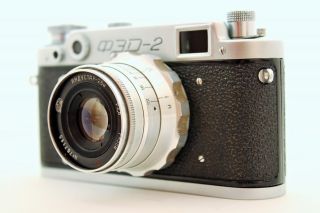 FED 2 Rangefinder 35mm Film Camera USSR Industar - 26m 2.  8/50 2