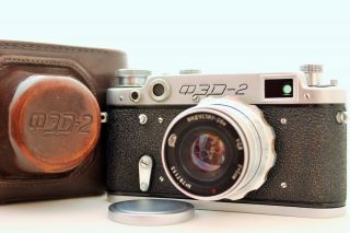 FED 2 Rangefinder 35mm Film Camera USSR Industar - 26m 2.  8/50 3