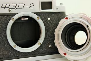 FED 2 Rangefinder 35mm Film Camera USSR Industar - 26m 2.  8/50 8