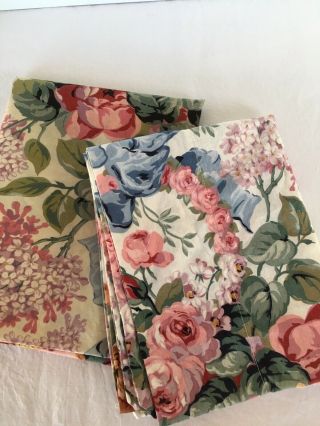 2 Vintage Ralph Lauren " Allison " Floral Standard Pillowcases Usa