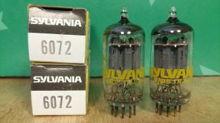Sylvania 6072 Nos Nib Vacuum Tubes - 10 Matched & Same Dates