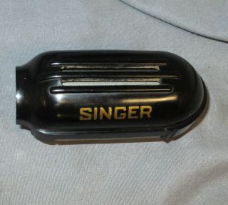 Vintage Singer 66 15 - 91 Sewing Machine Lamp Light Shroud Cover Glass Lens 1950 ' s 4