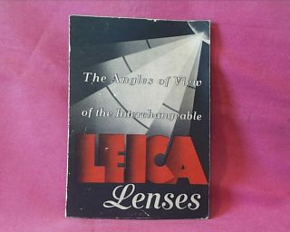 1934 Brochure:.  Interchangeable Leica Lenses,  Plus Leica For Color Photography