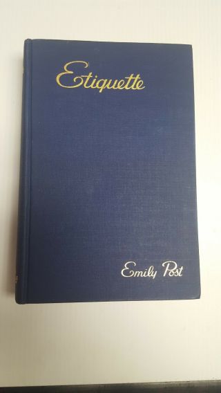 Etiquette By Emily Post 1945 Funk And Wagnalls Company Vintage Book