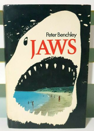Jaws Vintage 1974 1st Edtion Hardcover Book With Dust Jacket By Peter Benchley