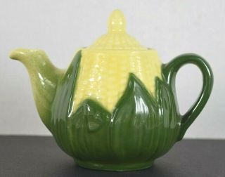Vintage 1940s Shawnee Corn King Small Pottery Teapot Usa Corn Ware Cob 65 S - 258