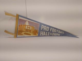 Pro Football Hall Of Fame Canton Ohio Vintage Felt Pennant 24 X 9 Inch