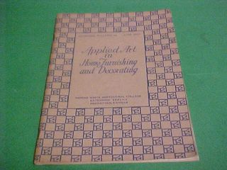 Applied Art In Home Furnishing And Decoration Book 1923 Kansas Extension College