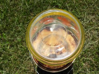 Libbey Carafe Pitcher,  Vintage Juice Pitcher Yellow Glass Jar,  Tea Lemonade 8