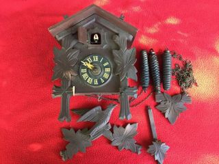 Vintage German Cuckoo Clock Bachmaier & Klemmer Egula & Weights