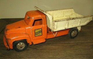 Vintage 1950s Pressed Steel Buddy L Hydraulically Operated Dump Truck 21 "