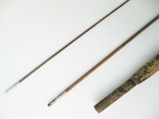 Very Old Vintage 3 - Piece 9’ Bamboo Fly Rod Man Cave or Cabin Décor 2