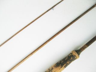 Very Old Vintage 3 - Piece 9’ Bamboo Fly Rod Man Cave or Cabin Décor 3