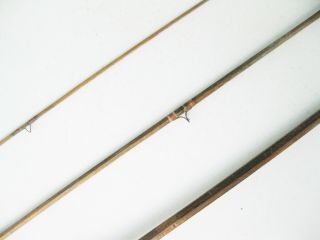 Very Old Vintage 3 - Piece 9’ Bamboo Fly Rod Man Cave or Cabin Décor 4
