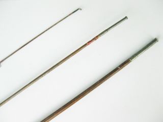 Very Old Vintage 3 - Piece 9’ Bamboo Fly Rod Man Cave or Cabin Décor 6