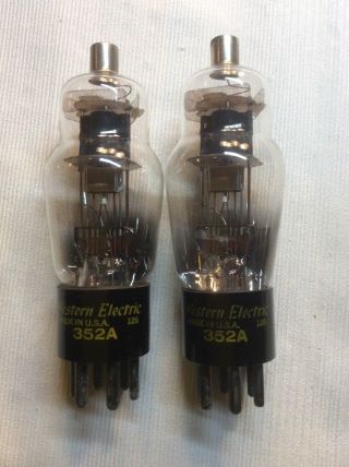 Pair 352a Tube Western Electric 1951 Same Batch Code - Driver For 2a3 300b Etc