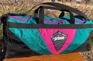Rare Vintage 1980s Prince Duffel Tennis Bag Colors Pop