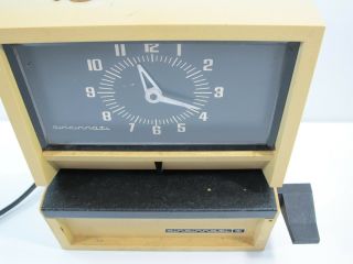 Vintage Cincinnati Time Card Recorder Machine with 2 Keys 4
