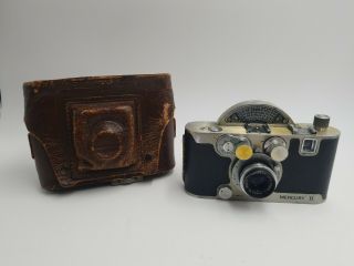 Vintage Universal Mercury Ii 35mm Camera With Leather Case