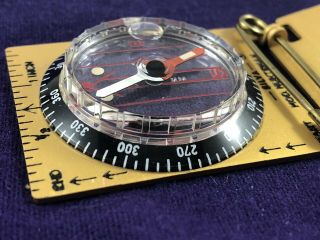 Vintage Huntsman Liquid Filled Jewel Bearing Compass By Silva Tested/true